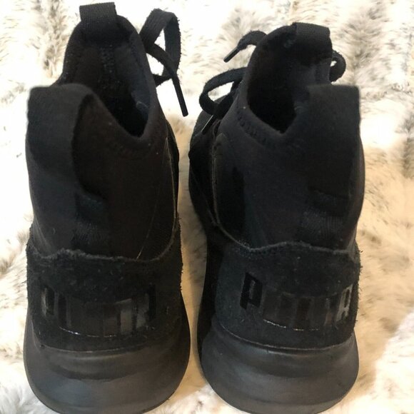 Puma Phenom Suede Training  Womens Black Sneakers Athletic Shoes 5.5 - Picture 8 of 16